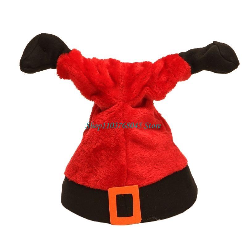 Santa Hat Plush - R53F 電気クリスマス帽子コスチュームドレスアップ面白いクリスマスパーティードレスメンズレディースギフト