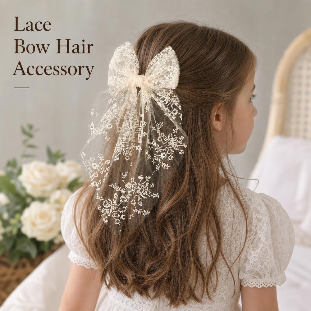Ribbon Bow Gift - かわいいレースリボンヘアクリップ、キュートなヘアピン、ヘアバンド、ヘアアクセサリー、女性・女の子向けヘアオーナメントギフト
