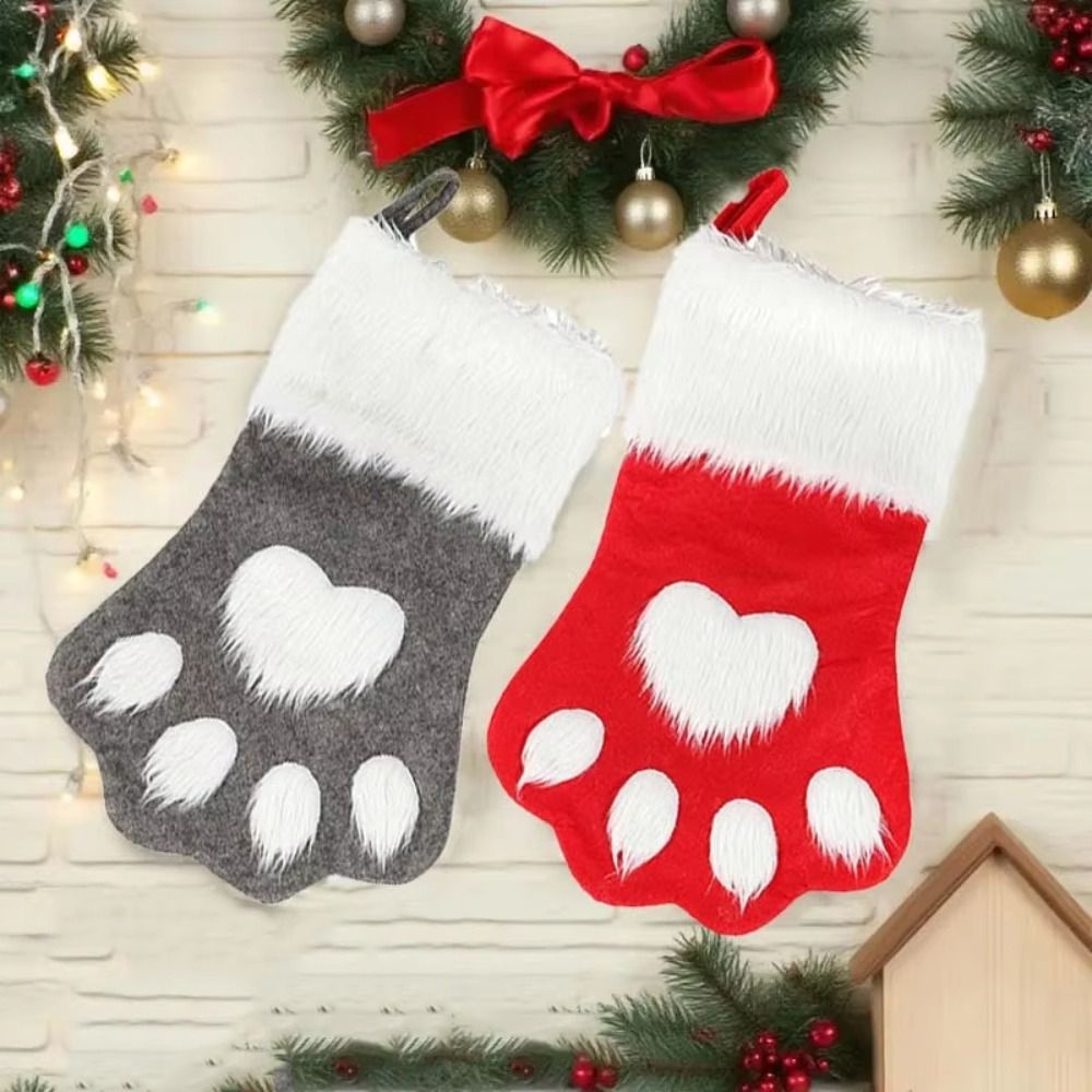 1/3/5/10個入り かわいい大容量 犬の足型 クリスマス - Christmas Stocking Hanging のレビューと価格