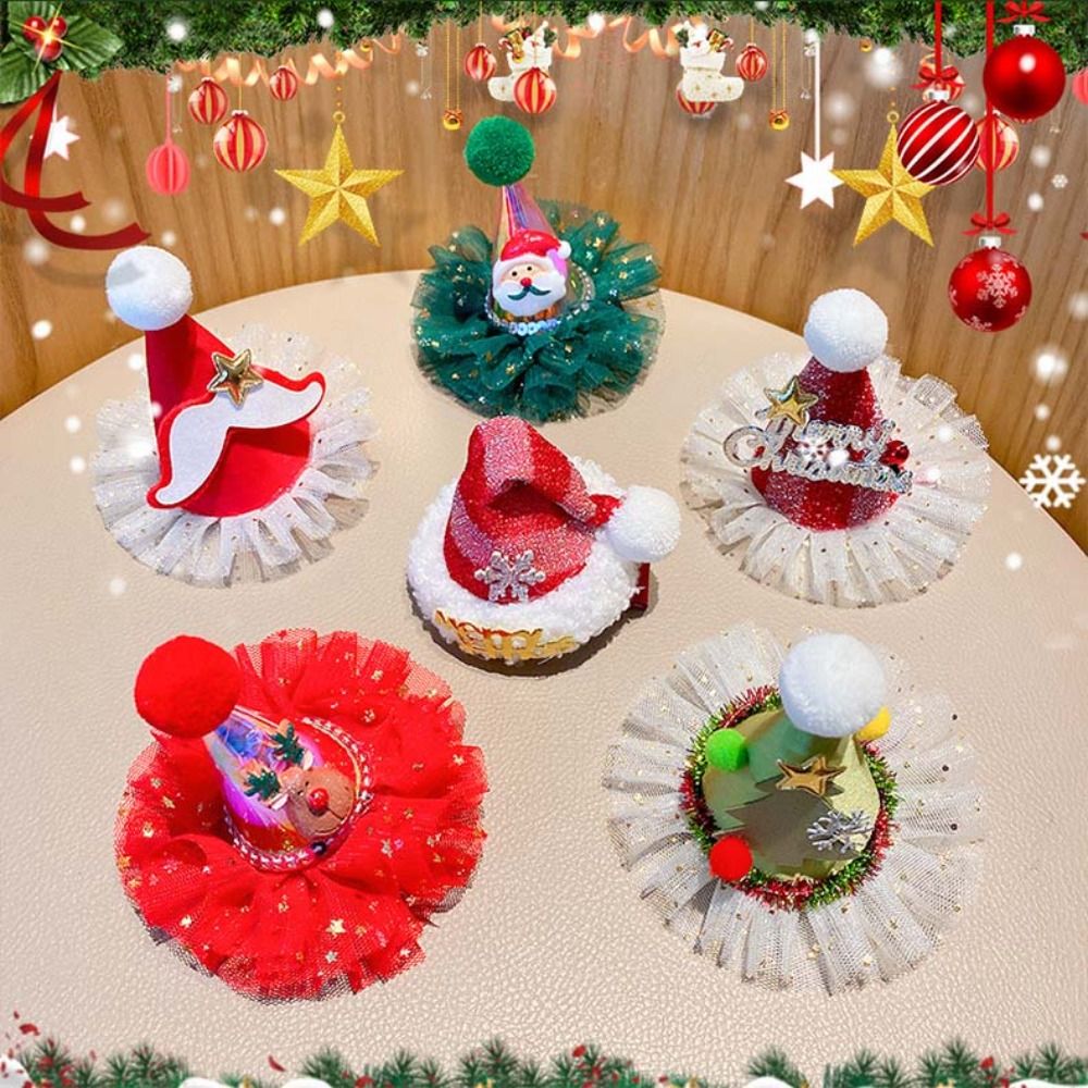 かわいい星クリスマスヘアクリップエルクぬいぐるみボールサンタ - Santa Hat Plush のレビューと価格