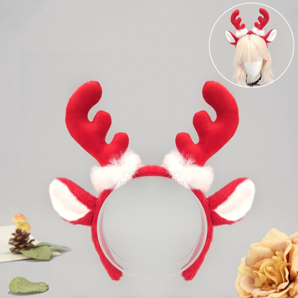 リアルなぬいぐるみ鹿の角カチューシャ　キュートなフェスティバ - Reindeer Antlers Headband のレビューと価格