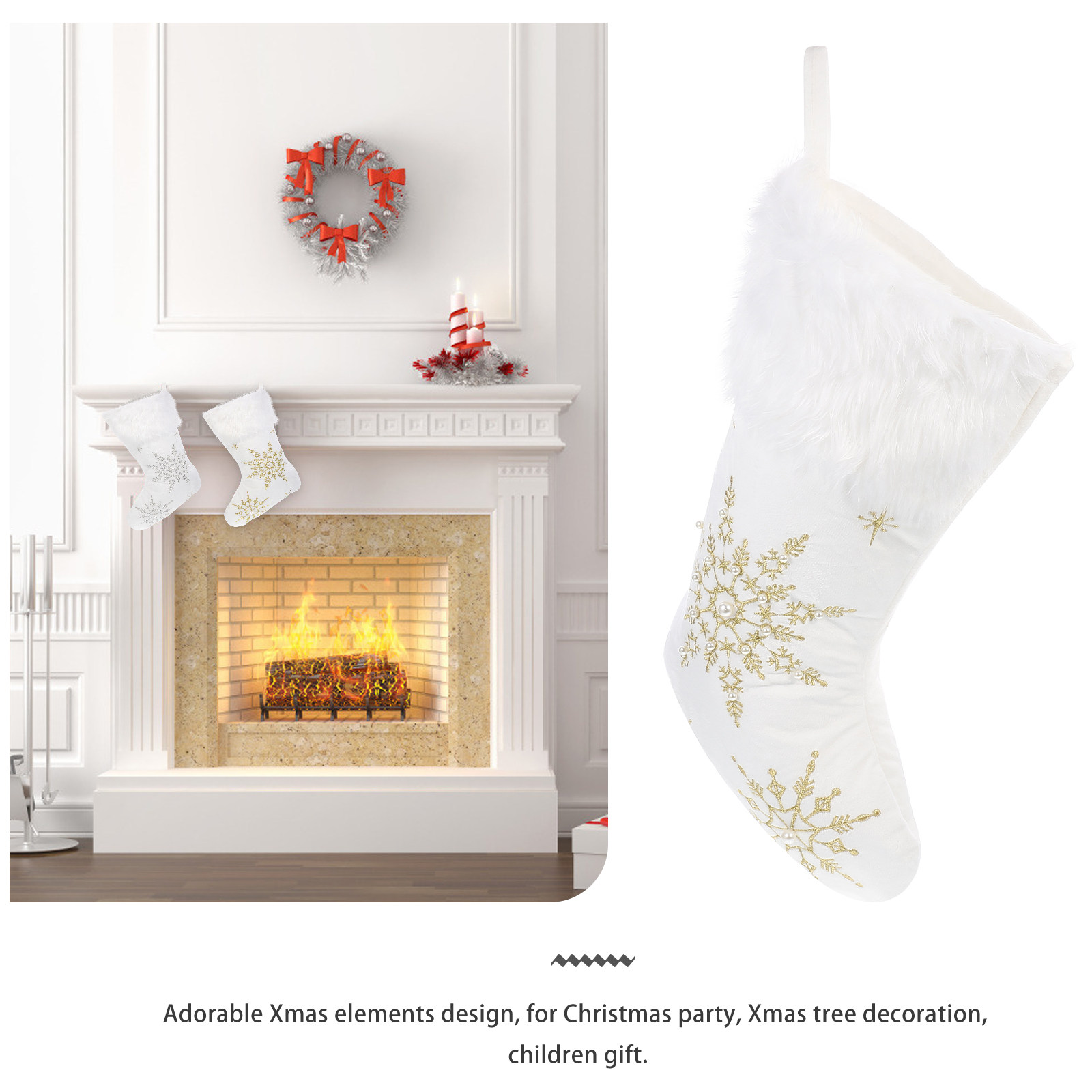クリスマスソックスデコレーション吊り下げペンダント クリスマ - Christmas Stocking Hanging のレビューと価格