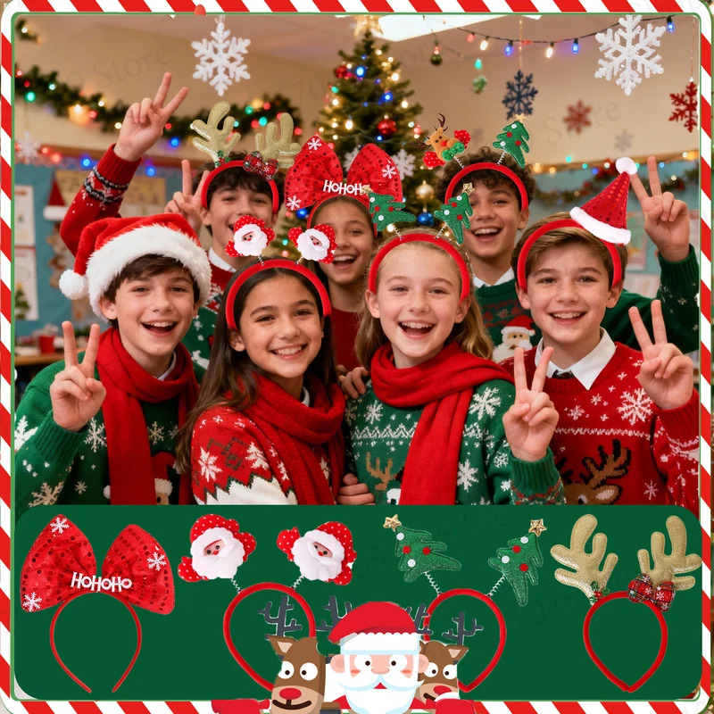 12-120 個クリスマスヘッドバンドクリスマスパーティーの - Reindeer Antlers Headband のレビューと価格