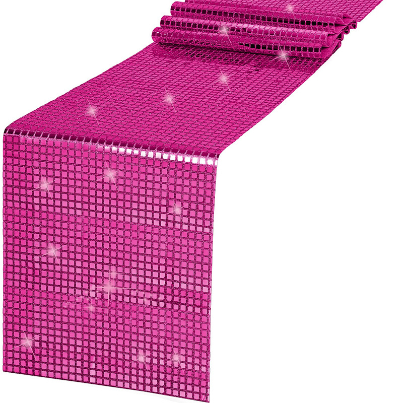 光沢のあるミラーゴールド/シルバー箔メタリックテーブルクロス - Christmas Table Runner のレビューと価格