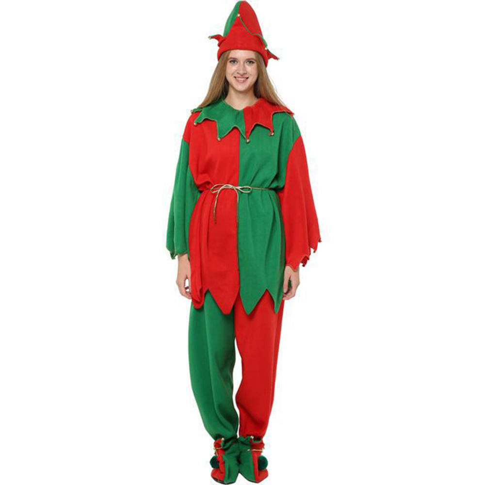 大人女性グリーンエルフハロウィンコスプレ衣装男性クリスマス衣 - Elf Costume Christmas のレビューと価格