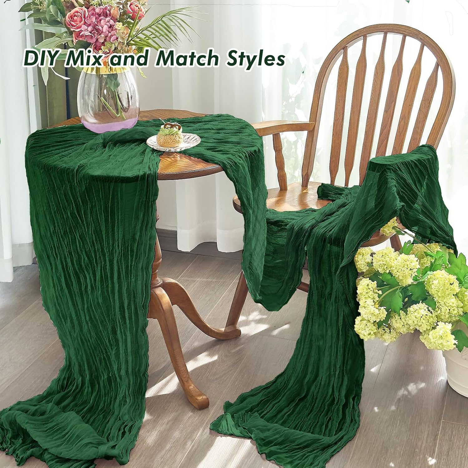 4枚セット チーズクロス テーブルランナー クリスマス エメ - Christmas Table Runner のレビューと価格