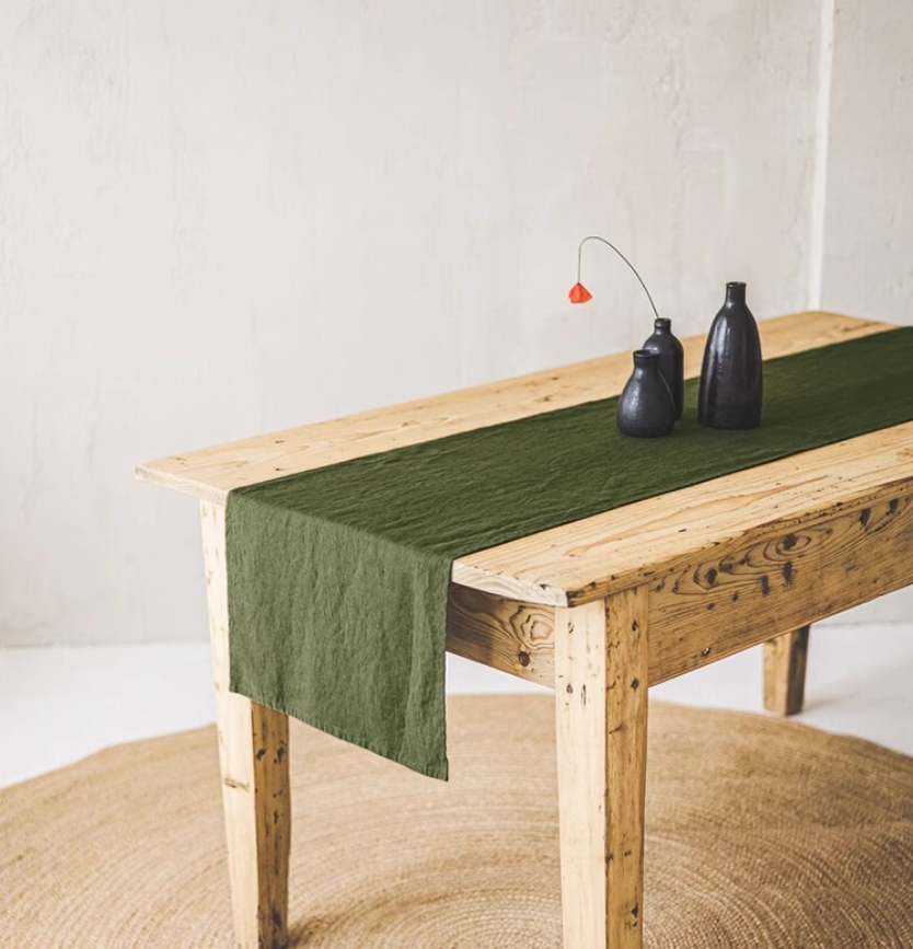 100%リネンストーンウォッシュテーブルランナー、カスタム高 - Christmas Table Runner のレビューと価格