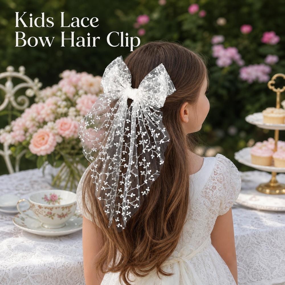かわいいレースリボンヘアクリップ、キュートなヘアピン、ヘアバ - Ribbon Bow Gift のレビューと価格